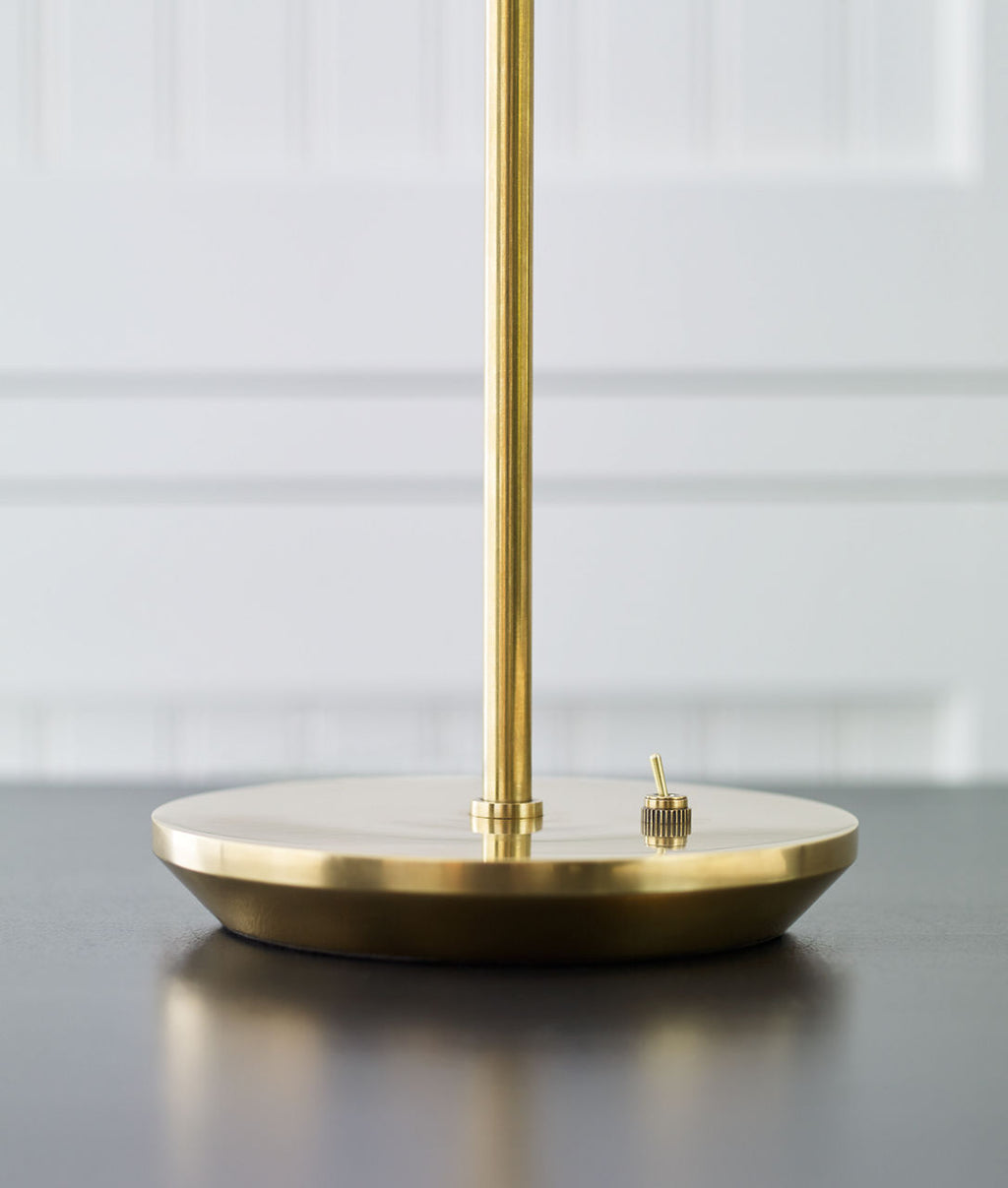 Clemente Table Lamp | Hand-Rubbed Antique Brass | Black