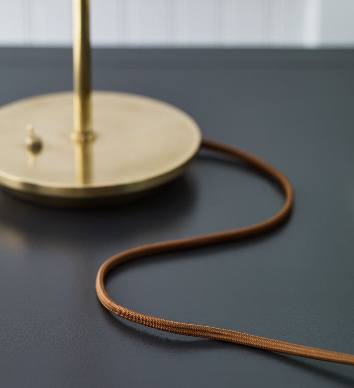 Clemente Table Lamp | Hand-Rubbed Antique Brass | Black