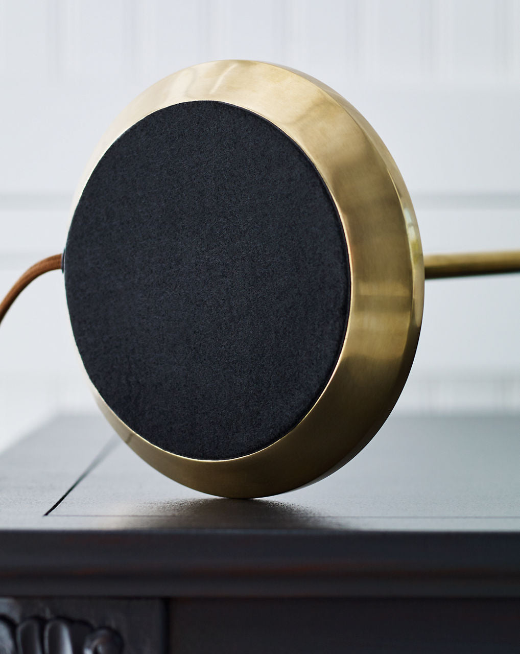 Clemente Table Lamp | Hand-Rubbed Antique Brass | Black