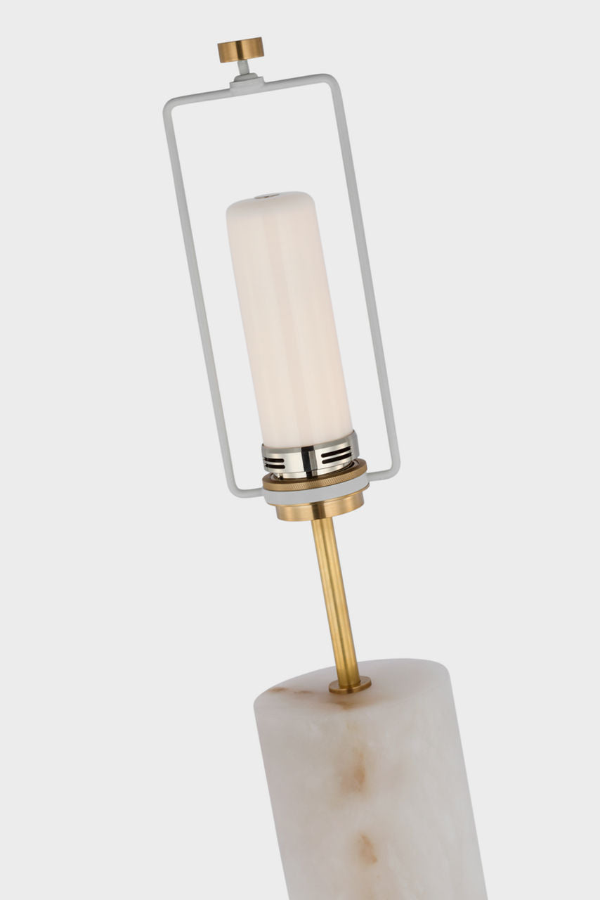 Lineham Cordless Table Lamp | Alabaster | Linen Shade