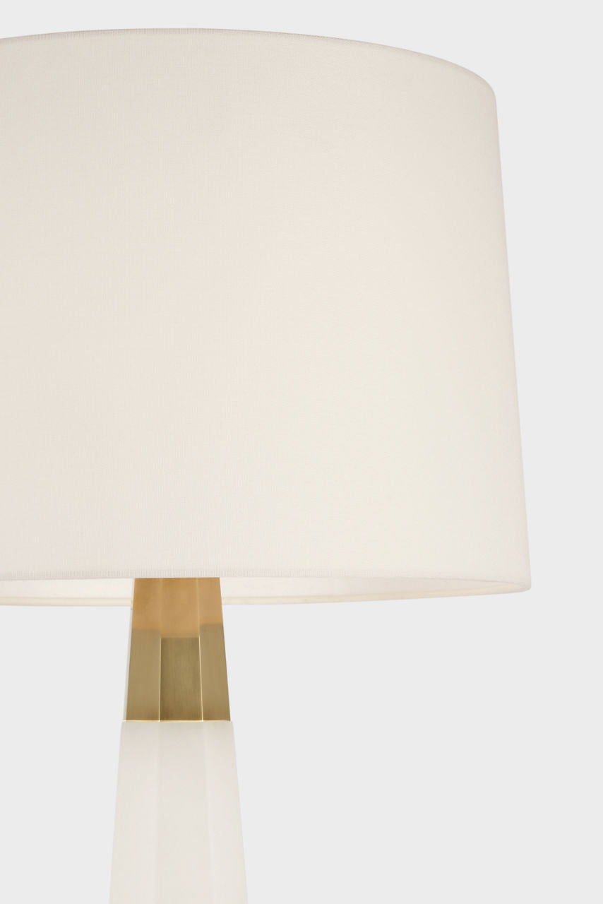 Olsen Cordless Table Lamp | Alabaster | Linen Shade
