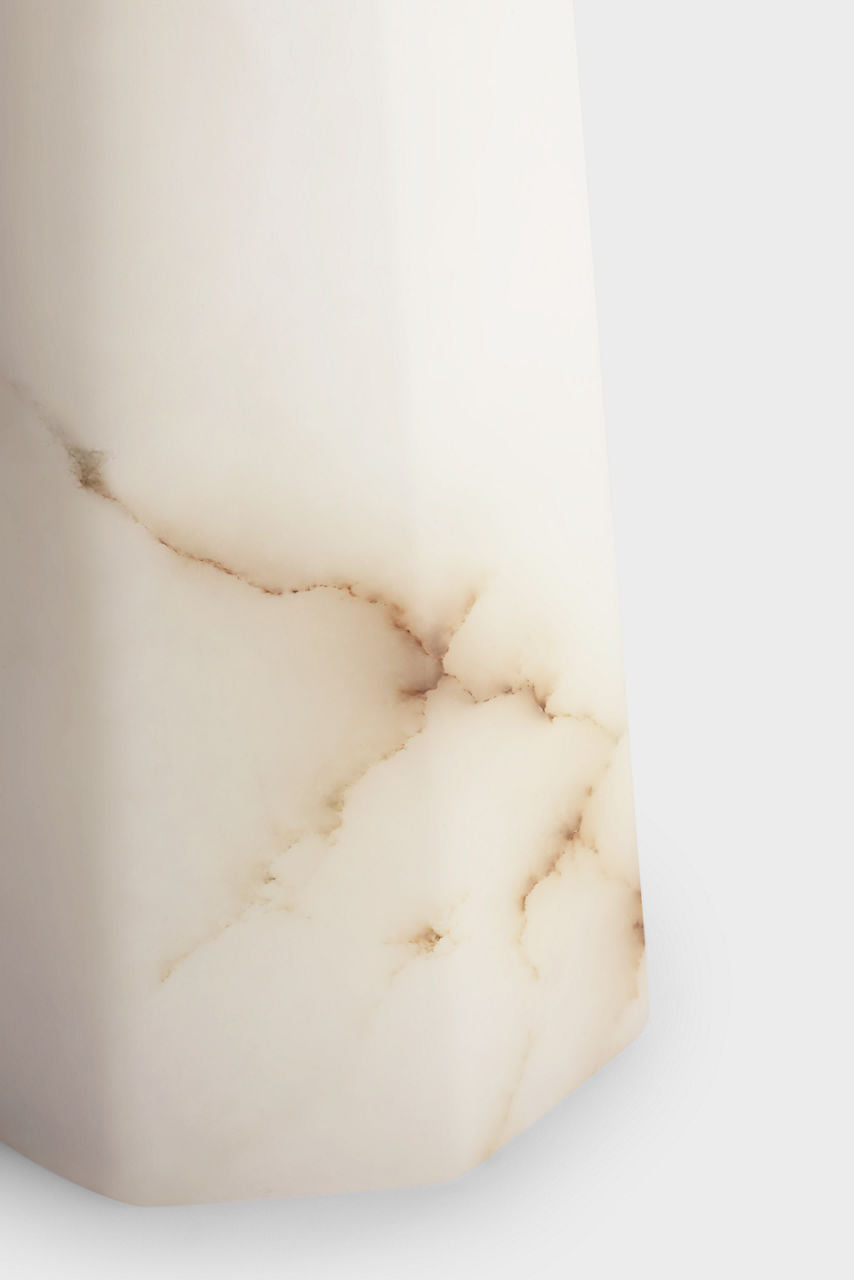 Olsen Cordless Table Lamp | Alabaster | Linen Shade