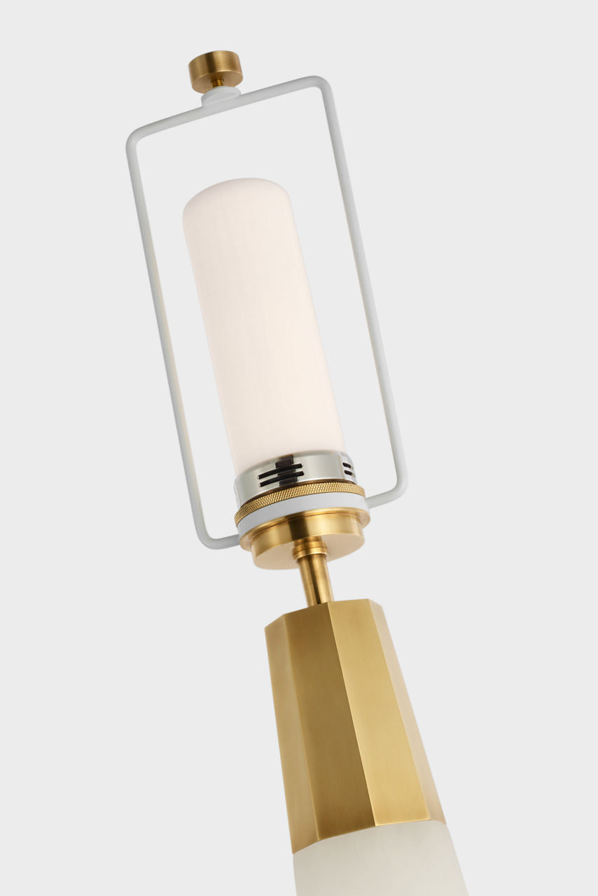 Olsen Cordless Table Lamp | Alabaster | Linen Shade