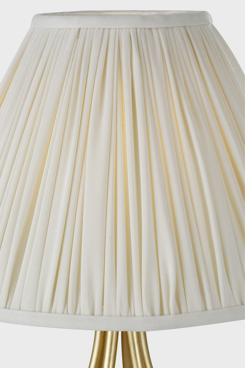 Jeanne 13" Cordless Accent Lamp | Gild | Silk Pleated Shade