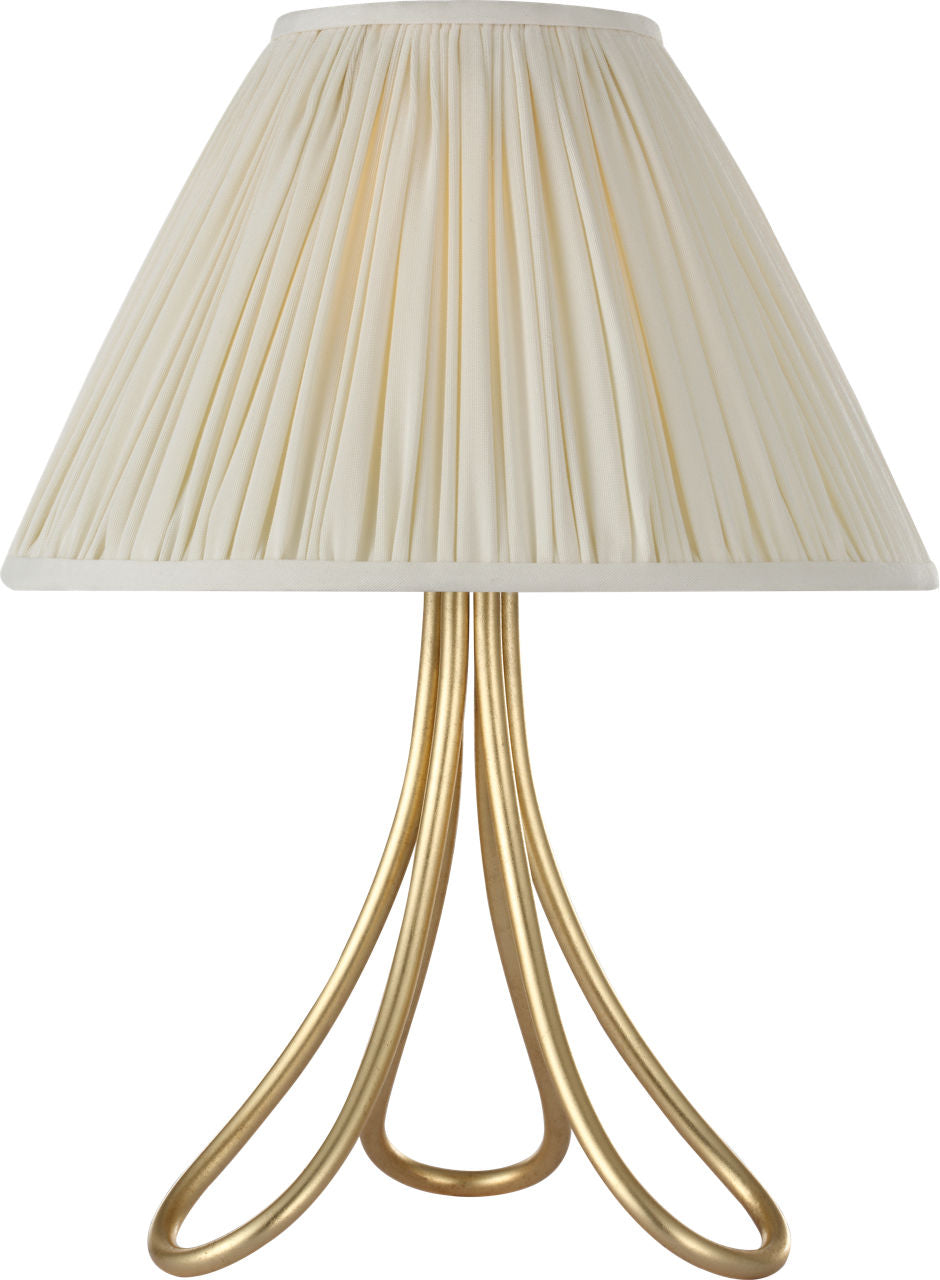 Jeanne 13" Cordless Accent Lamp | Gild | Silk Pleated Shade