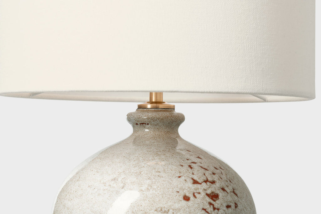 Gaios 13" Cordless Accent Lamp | Pharaoh White | Linen Shade