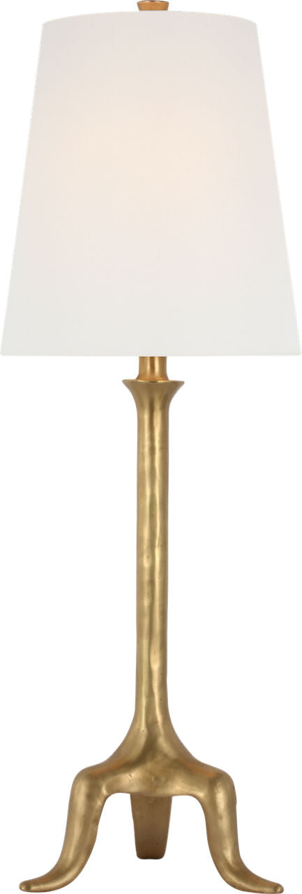 Mathilde 27" Table Lamp | Hand-Rubbed Antique Brass | Linen Shade
