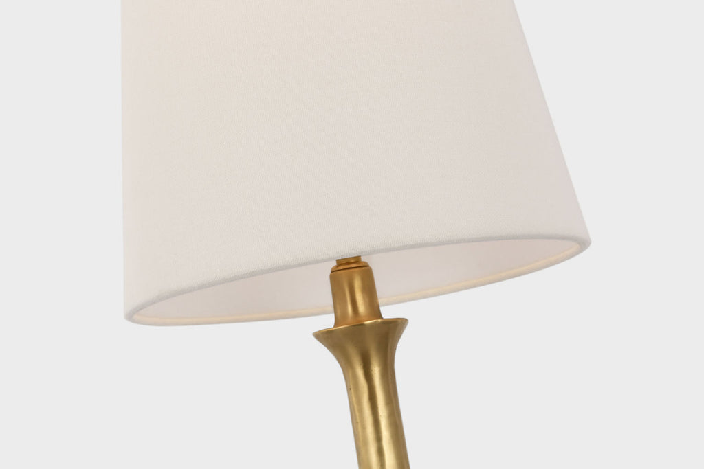 Mathilde 27" Table Lamp | Hand-Rubbed Antique Brass | Linen Shade