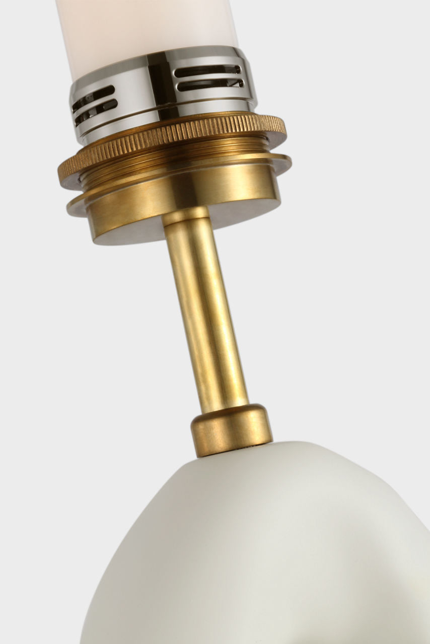 Adria 16" Cordless Table Lamp | Plaster White | Linen Shade