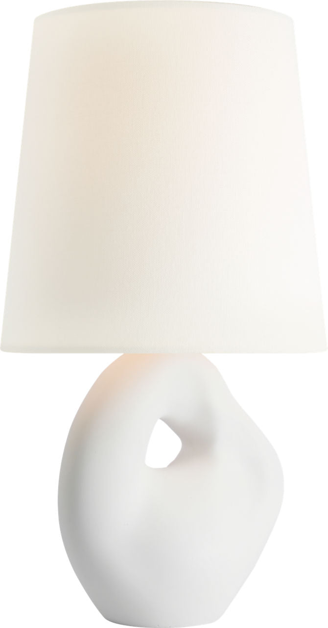 Adria 16" Table Lamp | Plaster White | Linen Shade