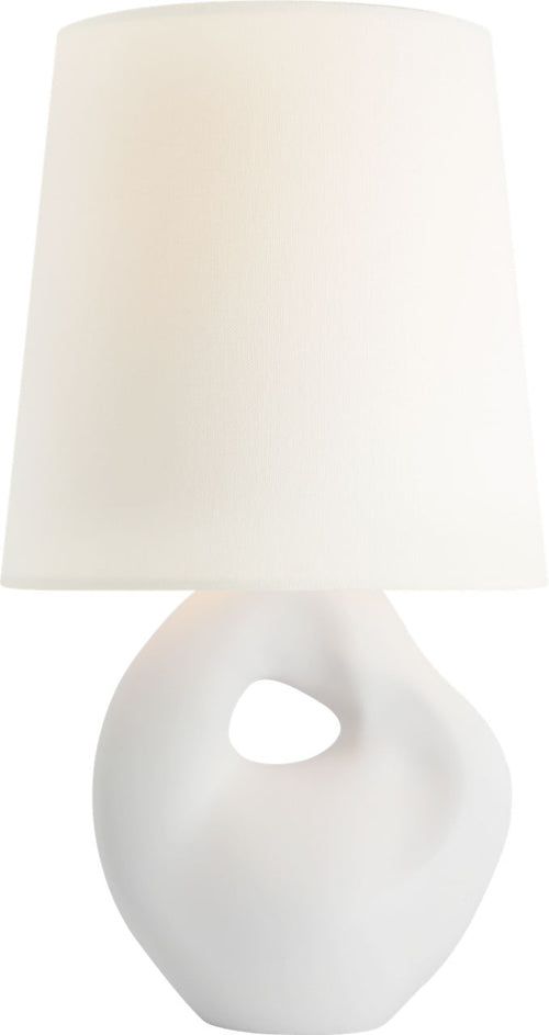 Adria 16" Table Lamp | Plaster White | Linen Shade