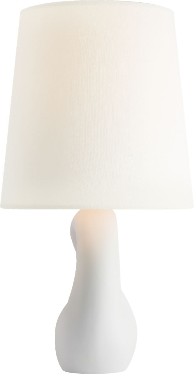 Adria 16" Table Lamp | Plaster White | Linen Shade