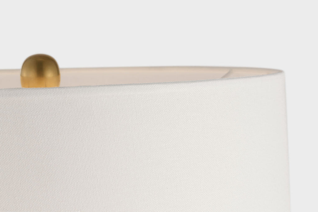 Adria 25" Cordless Table Lamp | Plaster White | Linen Shade