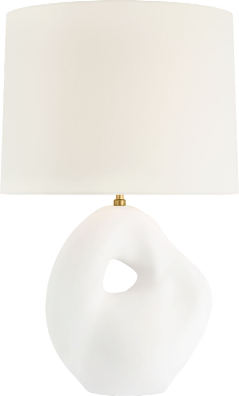 Adria 25" Table Lamp | Plaster White | Linen Shade