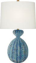 Gannet Table Lamp | Pebbled Aquamarine | Linen Shade