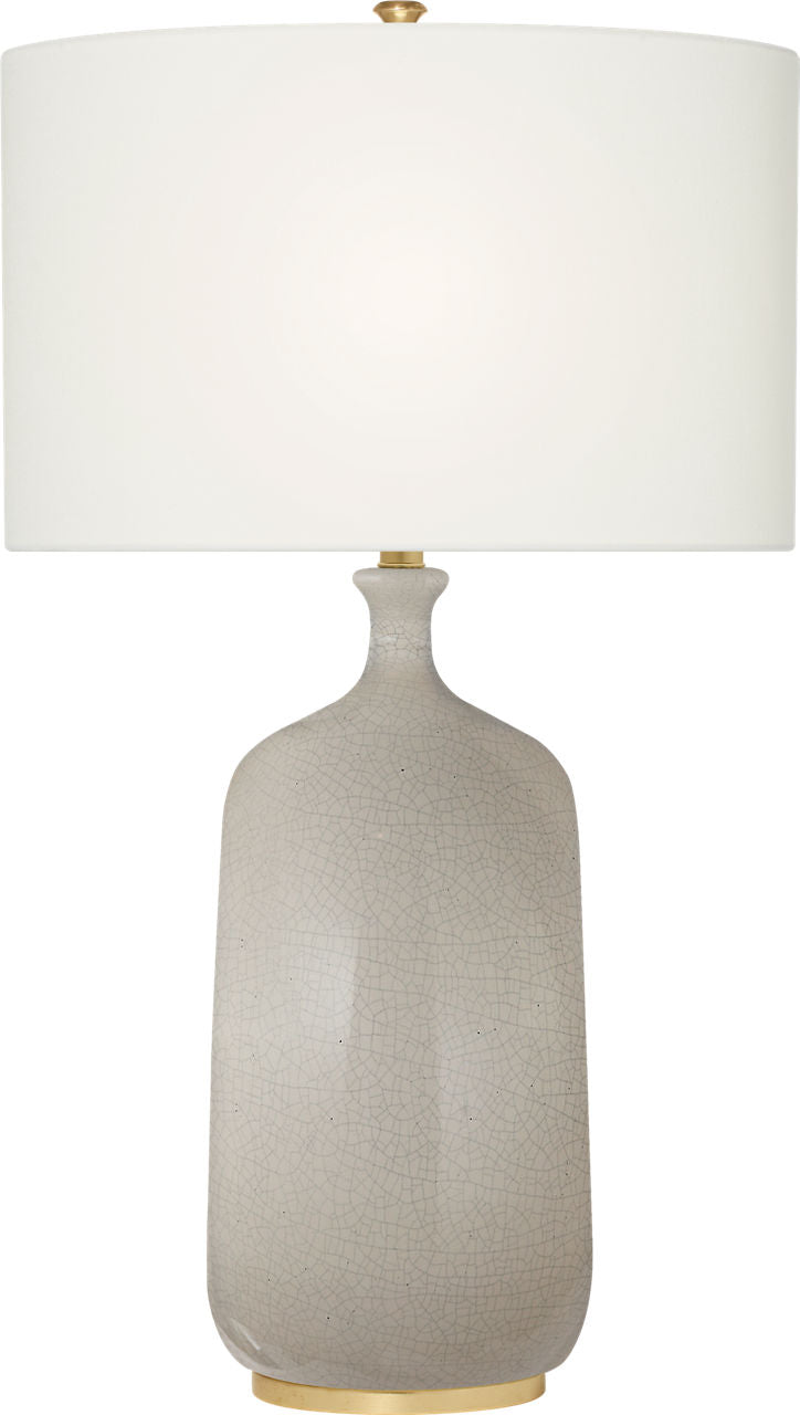 Culloden Table Lamp | Bone Craquelure | Linen Shade