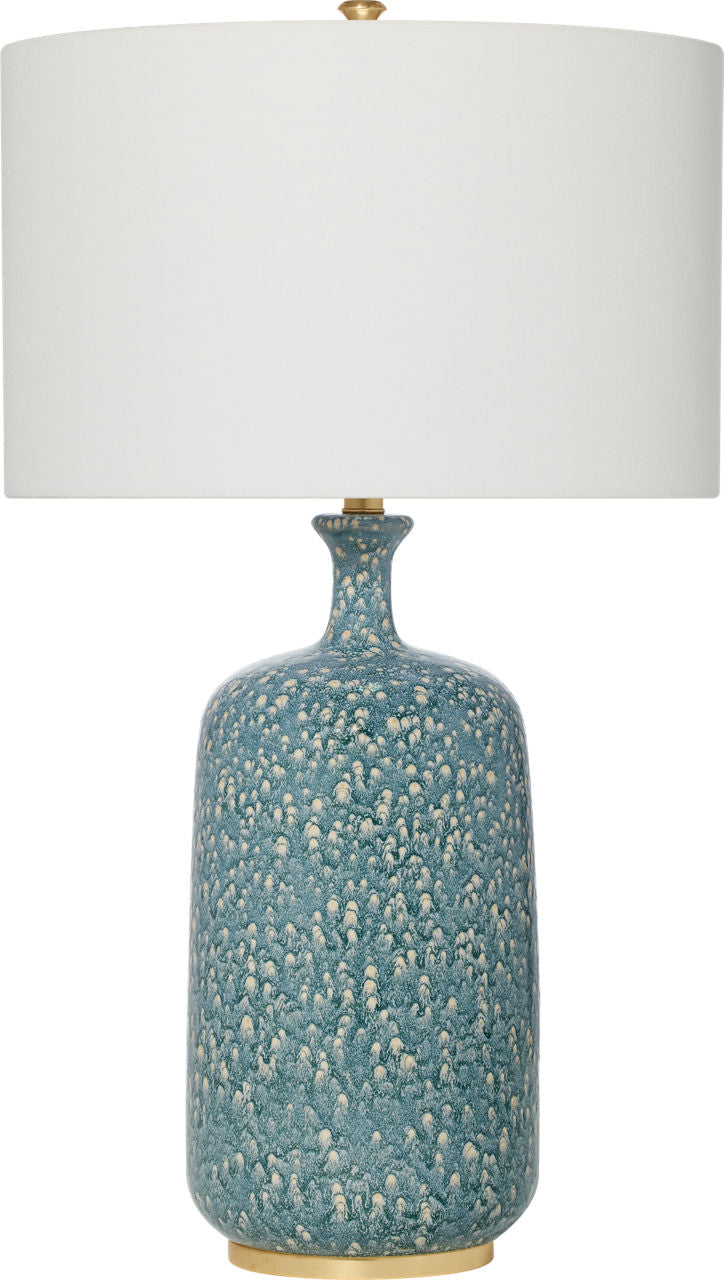Culloden Table Lamp | Blue Lagoon | Linen Shade