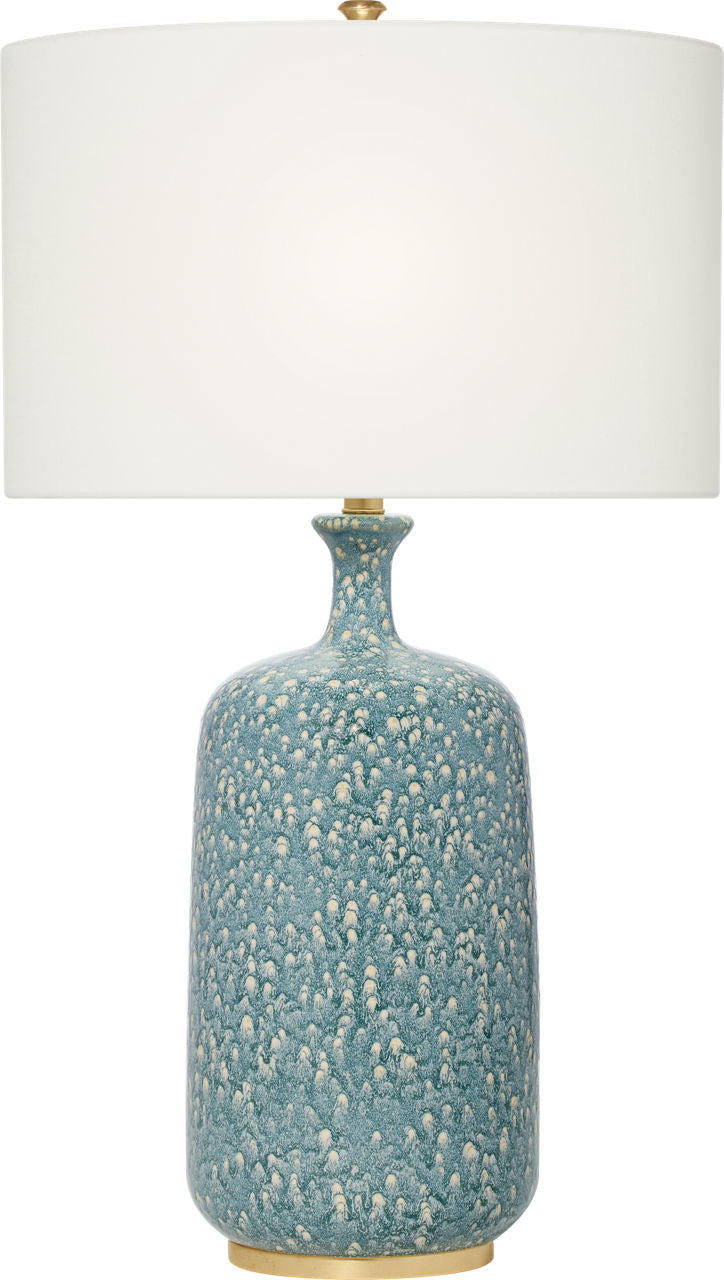 Culloden Table Lamp | Blue Lagoon | Linen Shade