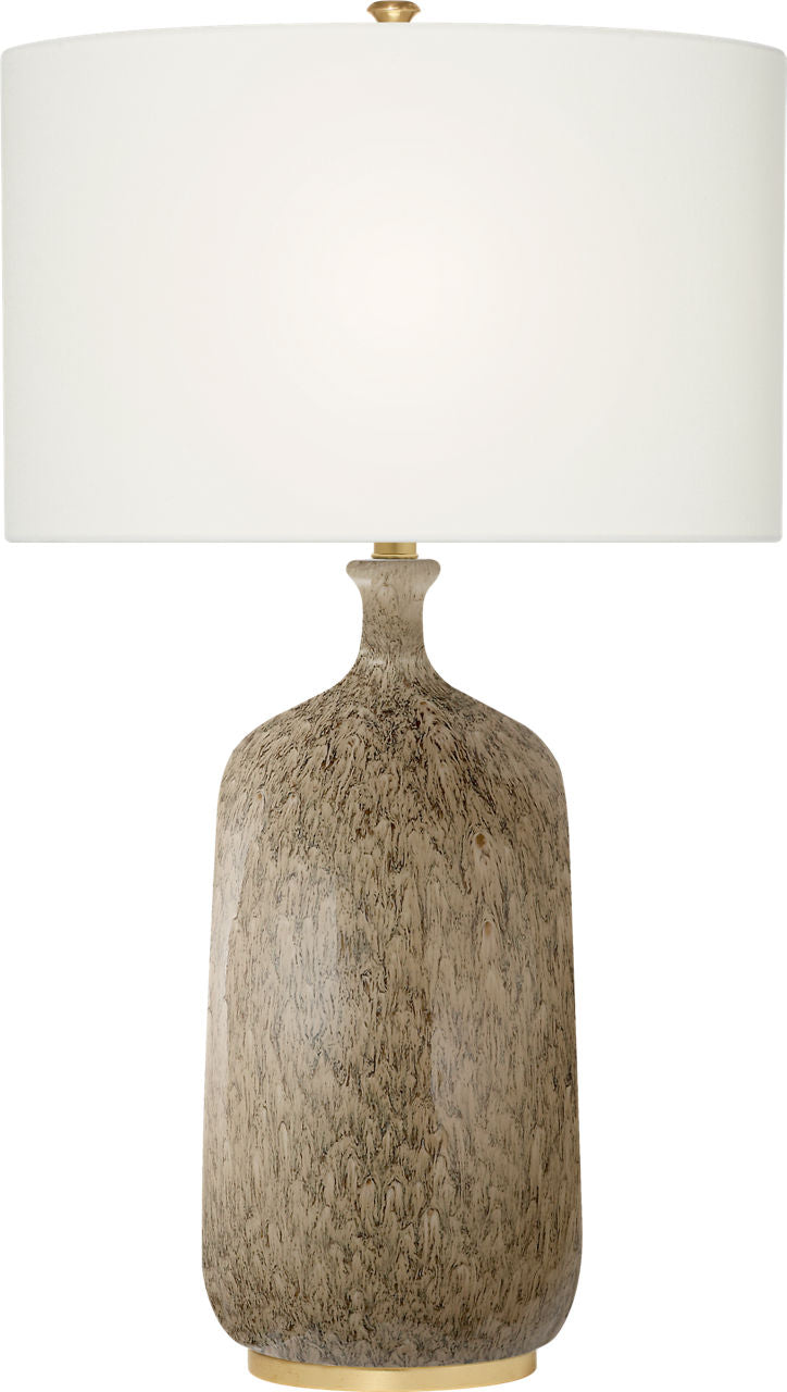 Culloden Table Lamp | Marbleized Sienna | Linen Shade
