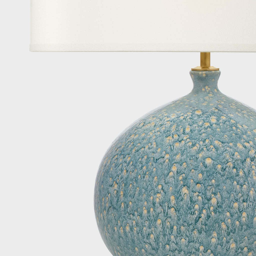 Gaios Table Lamp | Blue Lagoon | Linen Shade