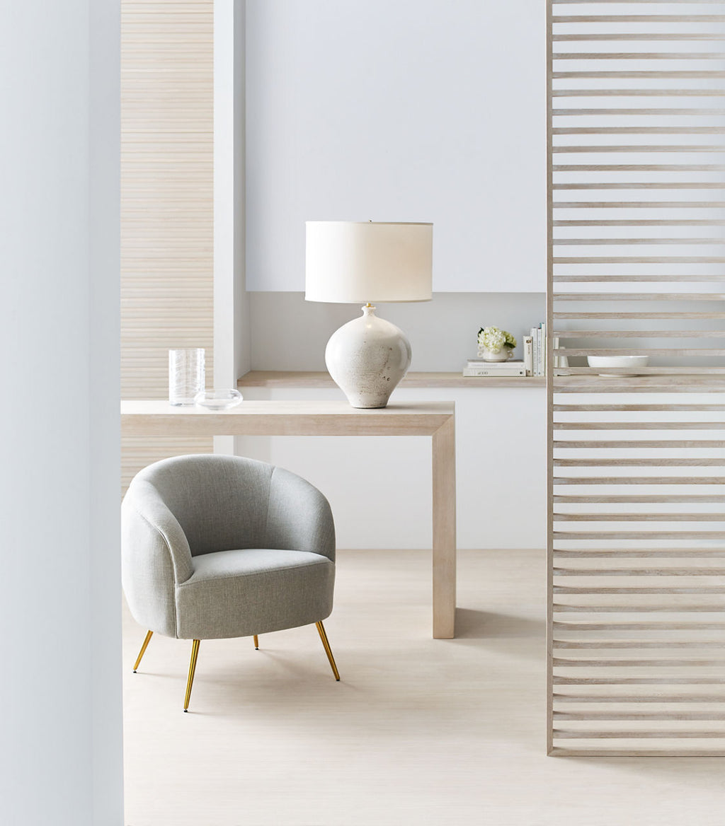 Gaios Table Lamp | Pharaoh White | Linen Shade
