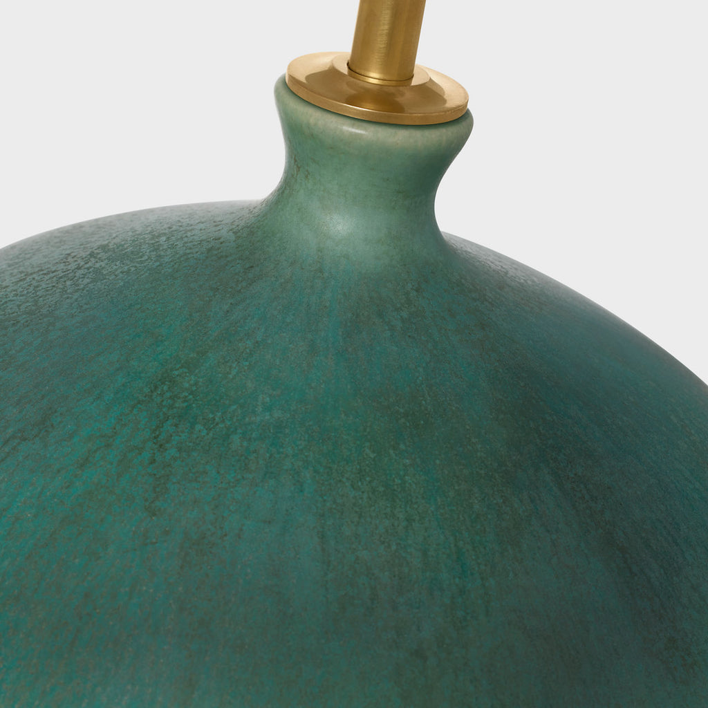 Gaios Table Lamp | Volcanic Verdi | Linen Shade