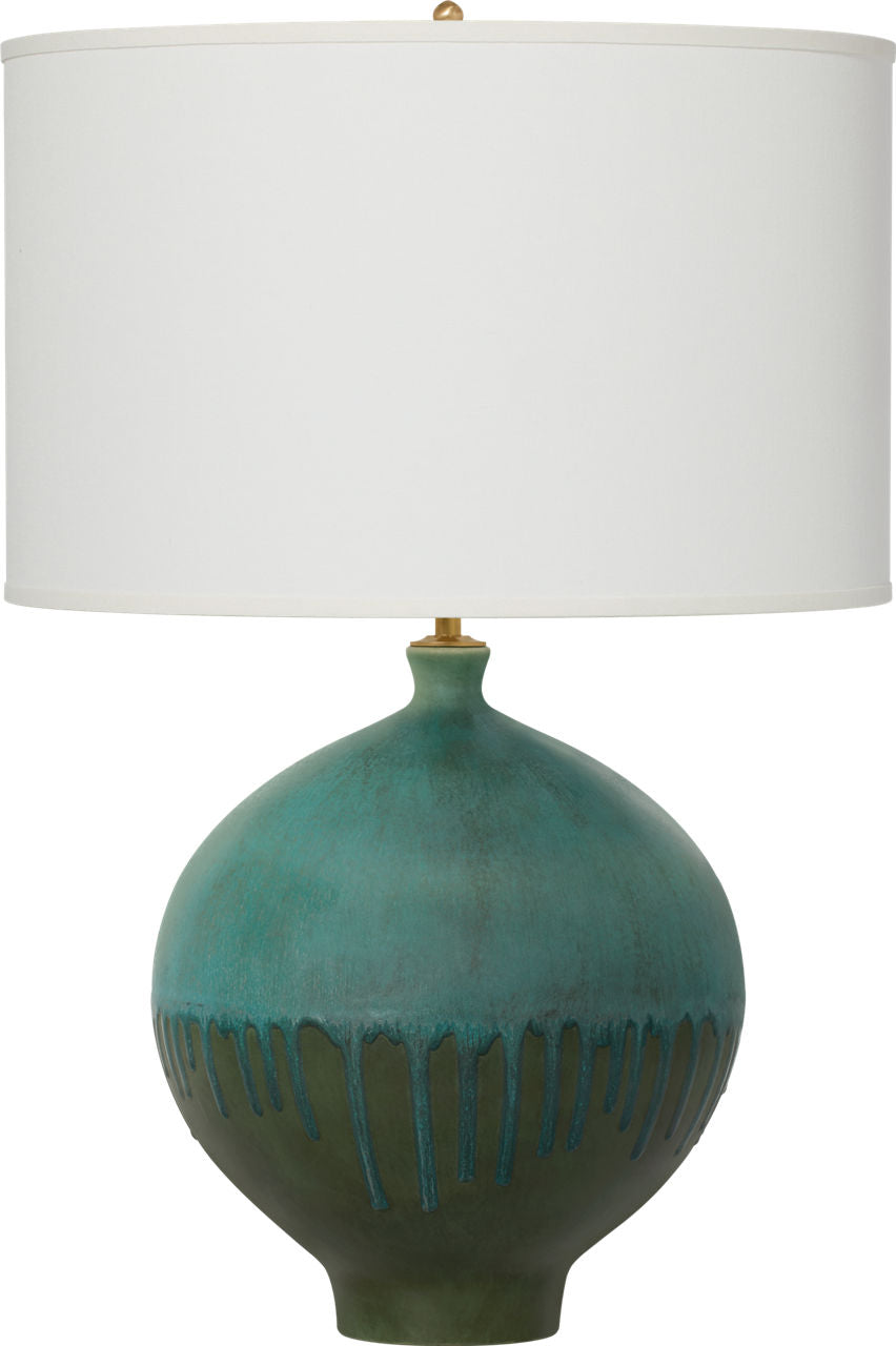 Gaios Table Lamp | Volcanic Verdi | Linen Shade
