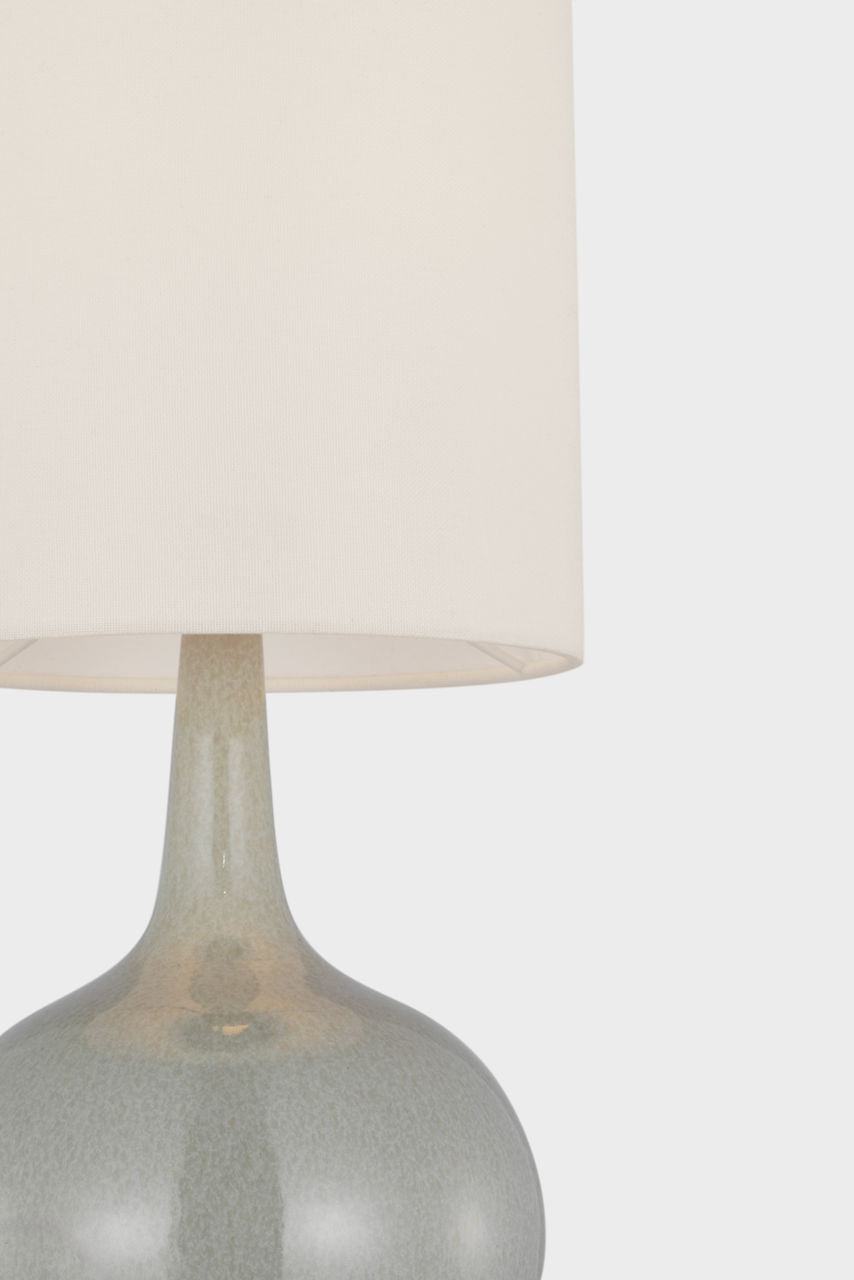 Hunlen Table Lamp | Shellish Gray | Linen Shade