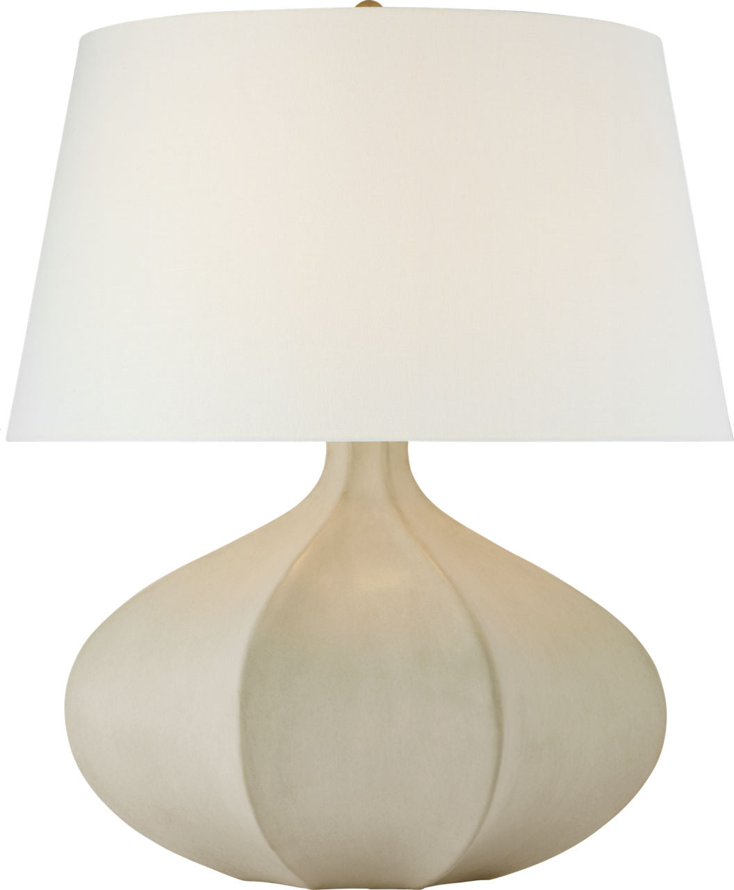 Rana Medium Wide Table Lamp | Stone White | Linen Shade