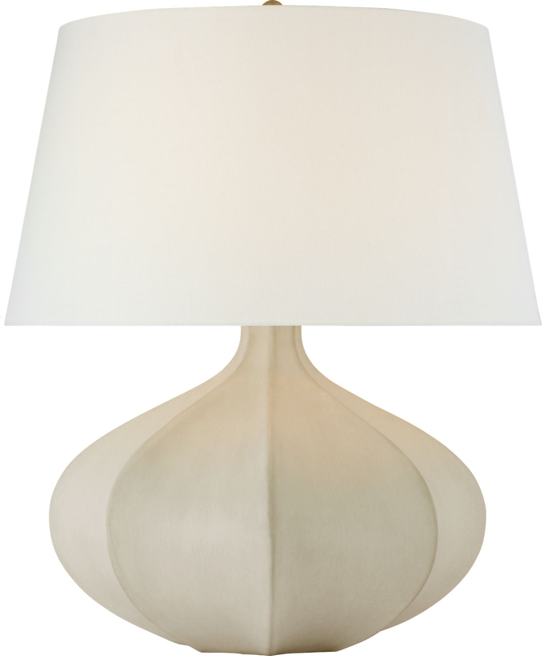 Rana Medium Wide Table Lamp | Stone White | Linen Shade