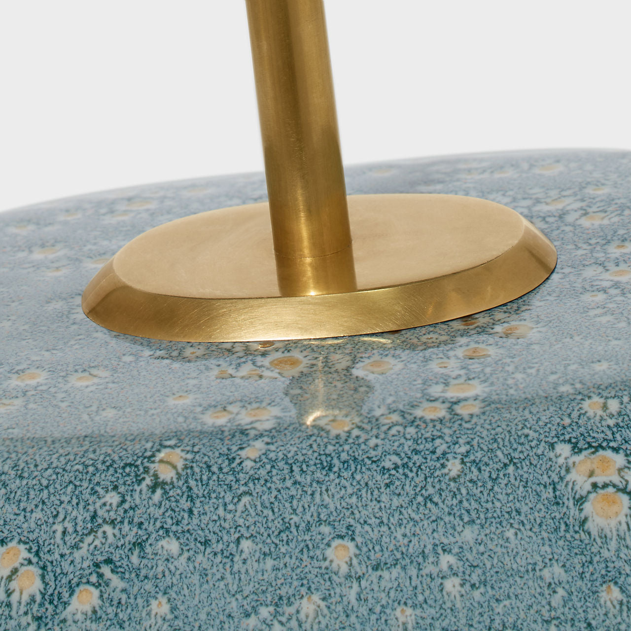 Sumava Medium Table Lamp | Blue Lagoon | Linen Shade