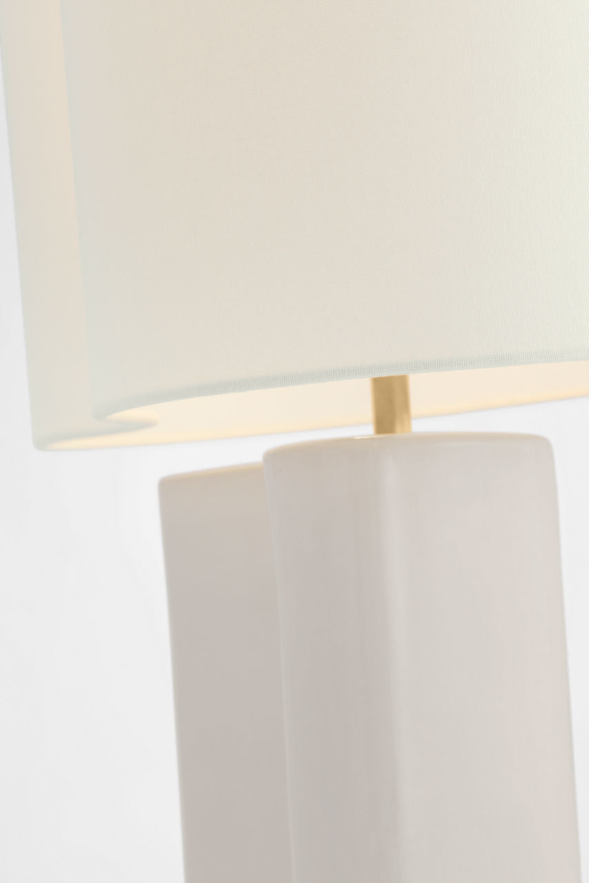 Mishca Medium Table Lamp | Ivory | Linen Shade