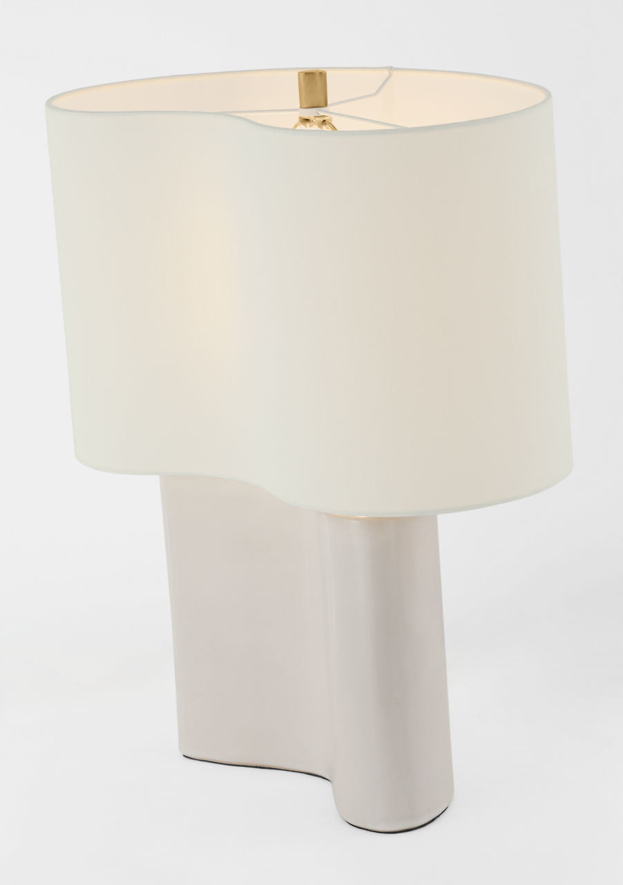 Mishca Medium Table Lamp | Ivory | Linen Shade