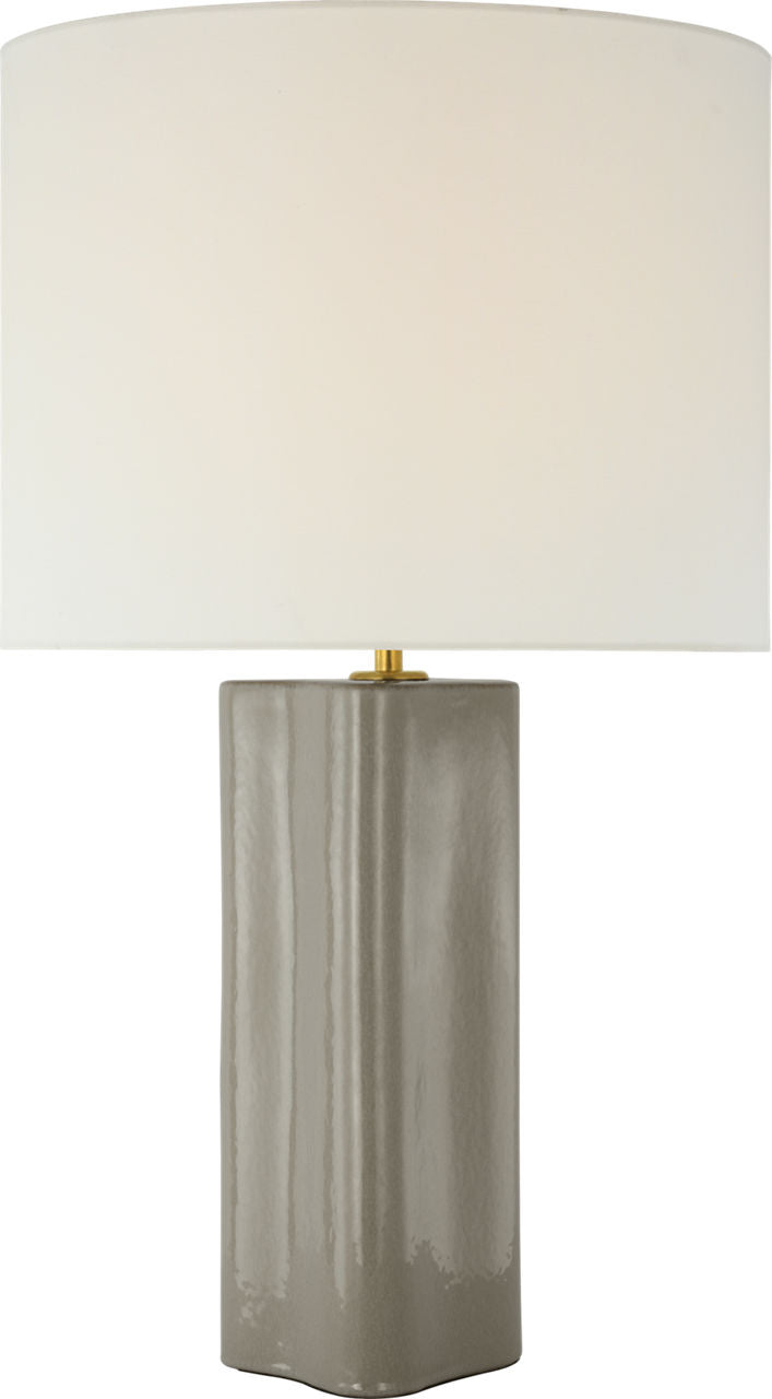Mishca Large Table Lamp | Shellish Gray | Linen Shade