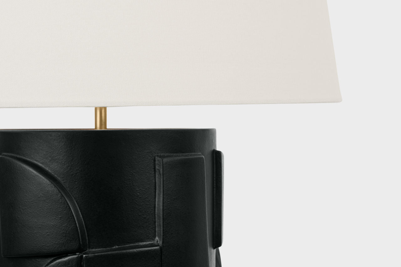 Klint 28" Table Lamp | Matte Black | Linen Shade
