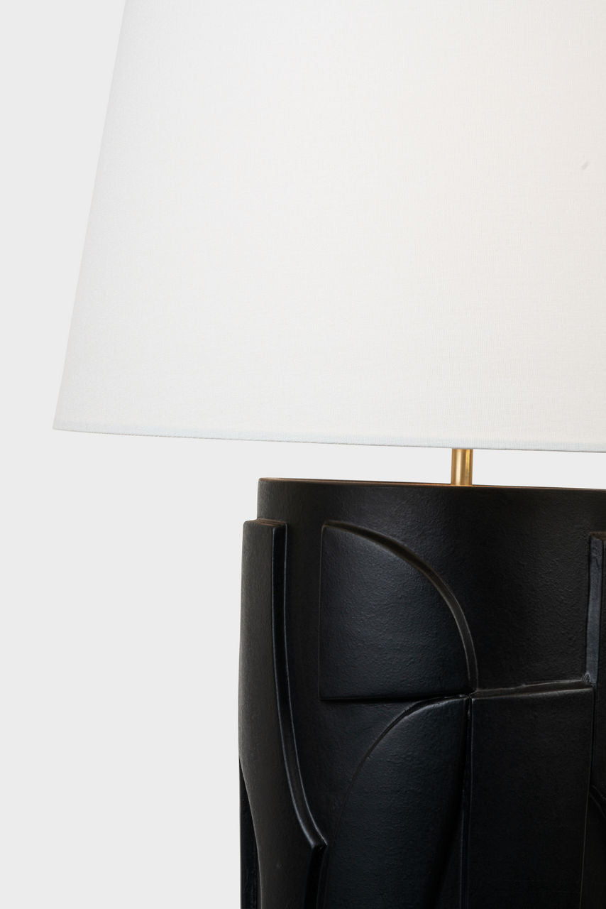 Klint 28" Table Lamp | Matte Black | Linen Shade
