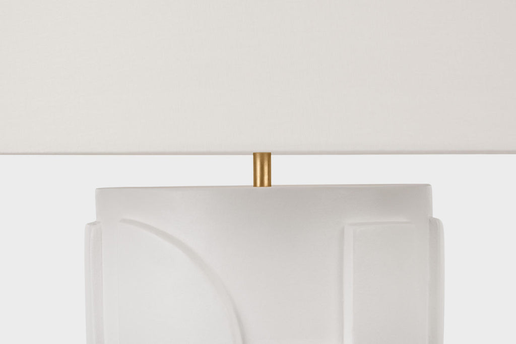Klint 28" Table Lamp | Matte White | Linen Shade