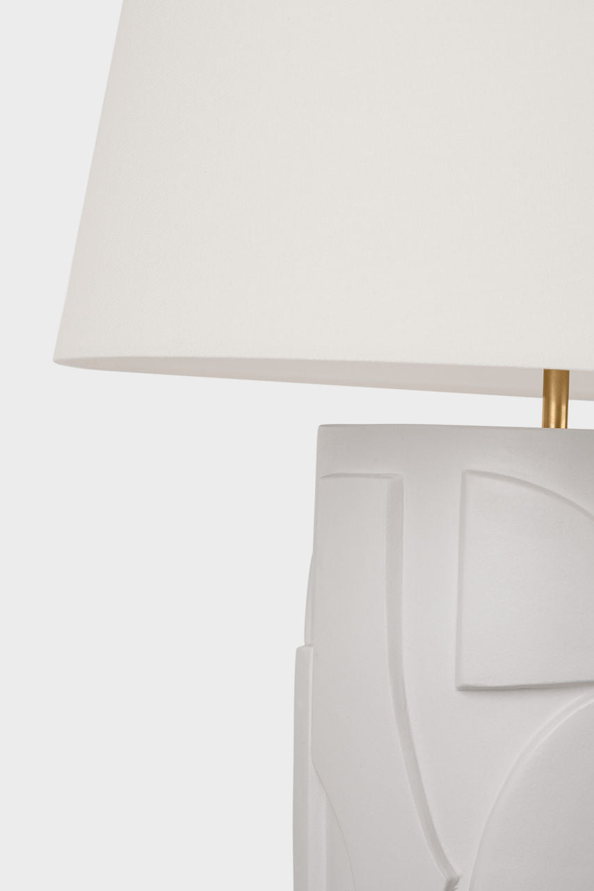 Klint 28" Table Lamp | Matte White | Linen Shade