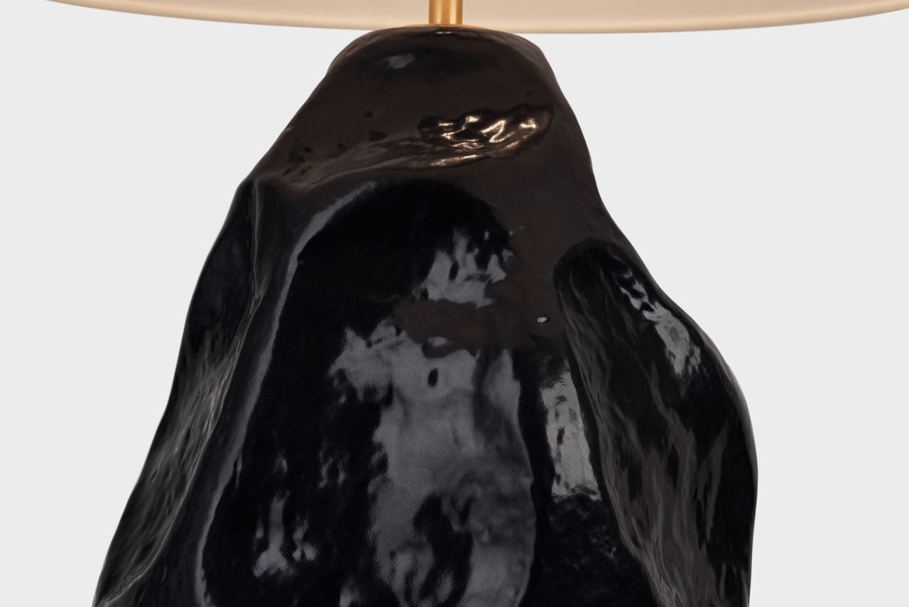 Rocco 27" Table Lamp | Black | Linen Shade