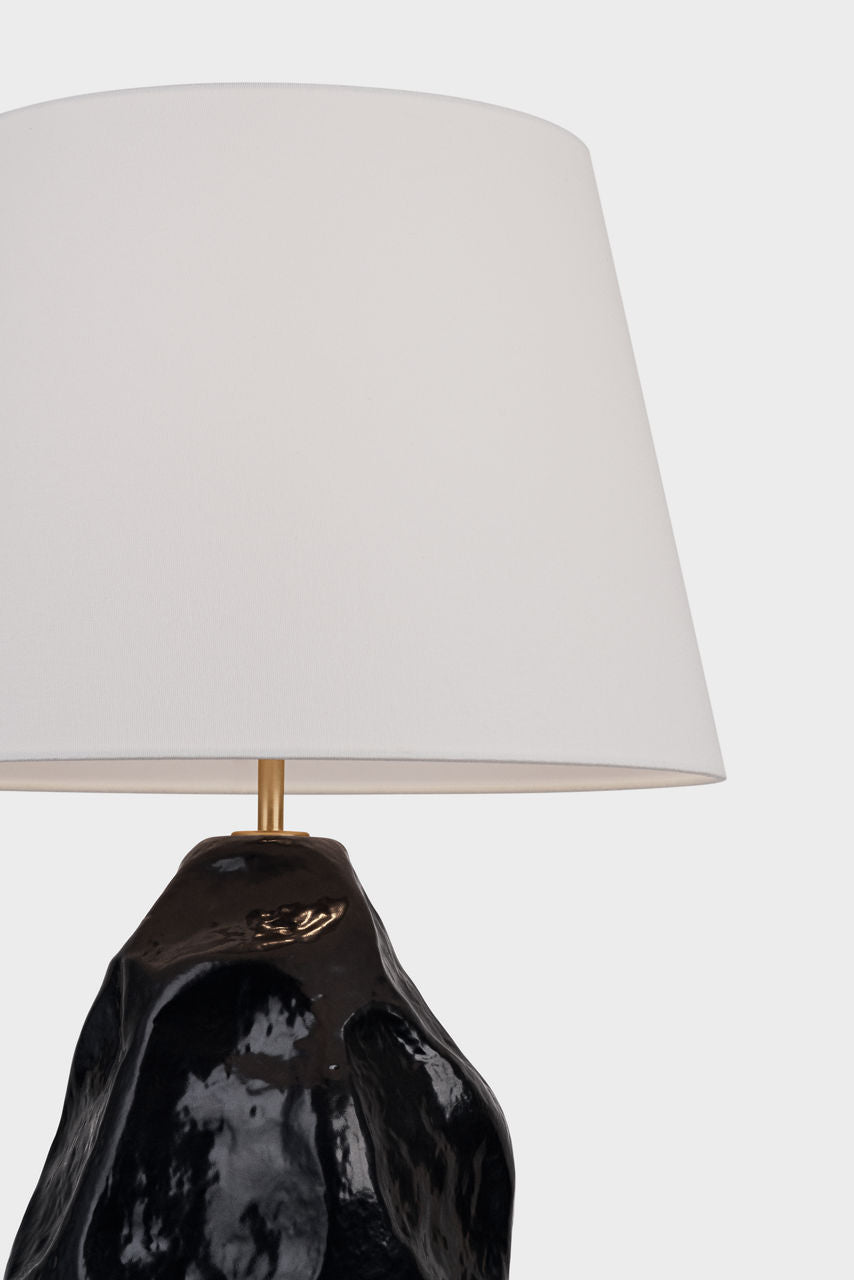 Rocco 27" Table Lamp | Black | Linen Shade