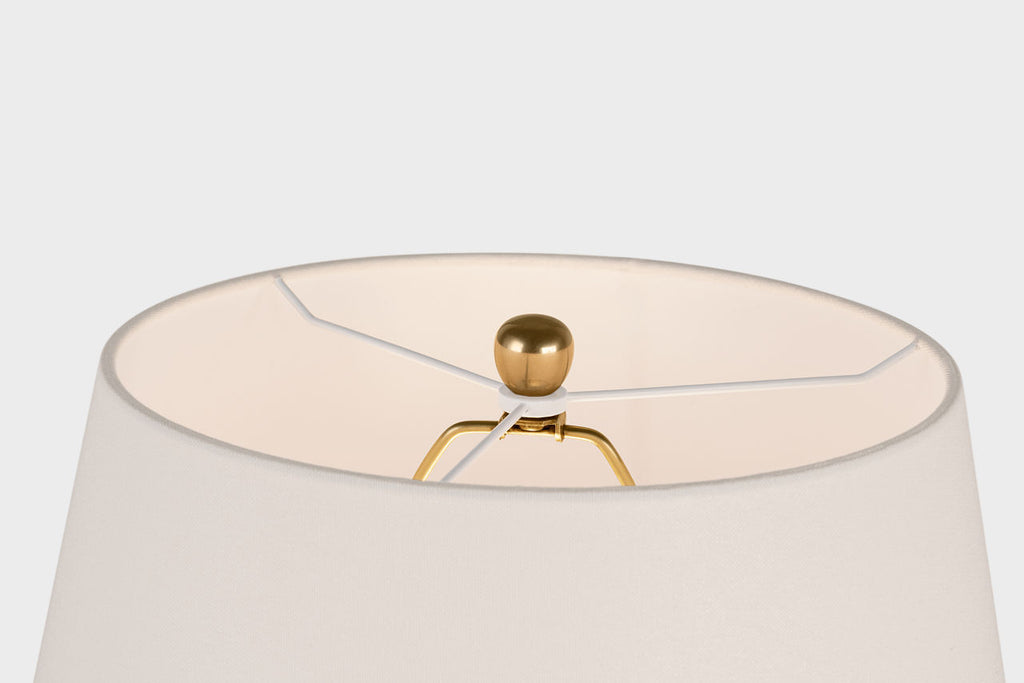 Rocco 27" Table Lamp | White | Linen Shade
