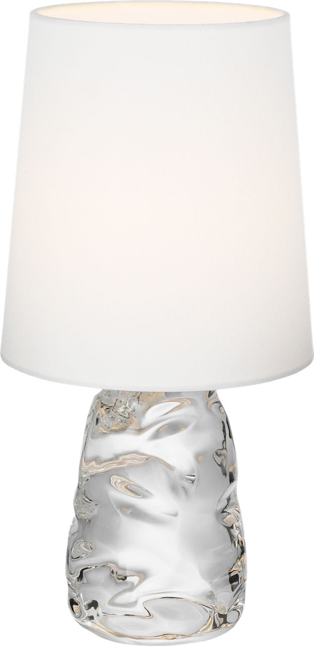 Lupin 16" Cordless Accent Lamp | Clear Glass | Linen Shade