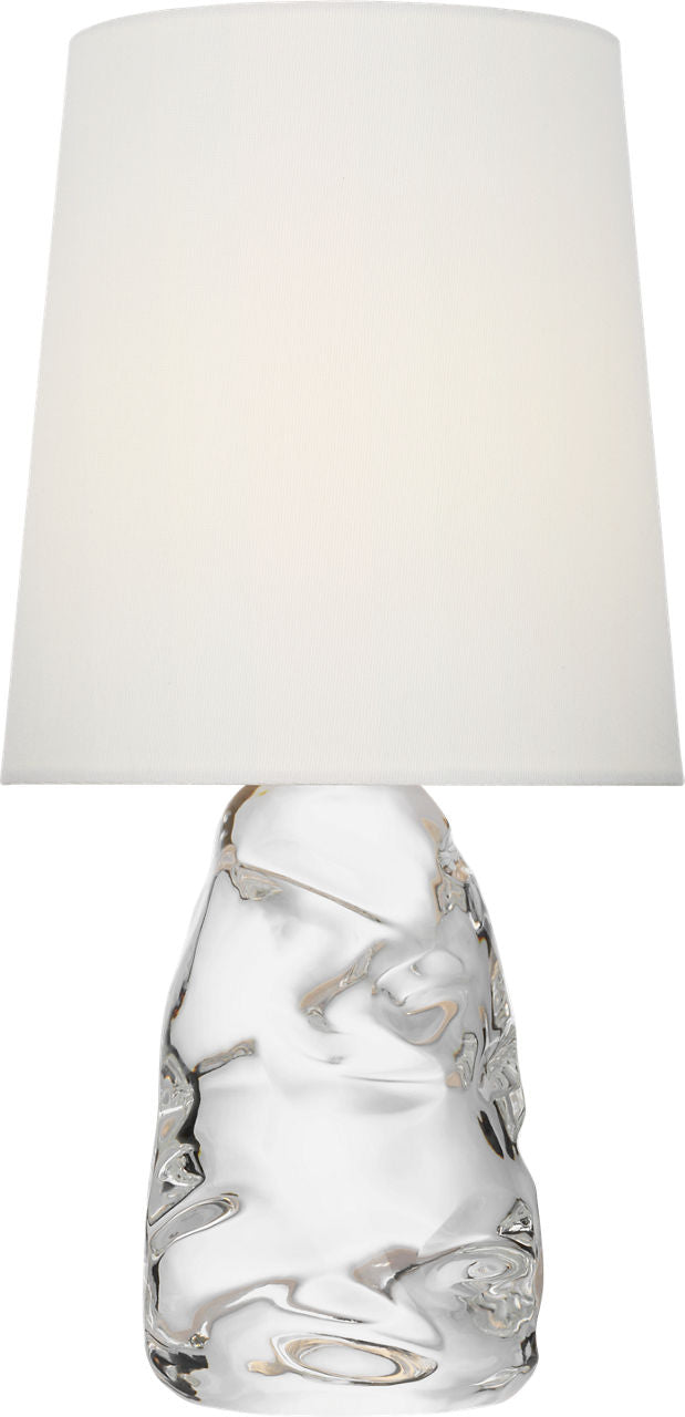 Lupin 16" Cordless Accent Lamp | Clear Glass | Linen Shade