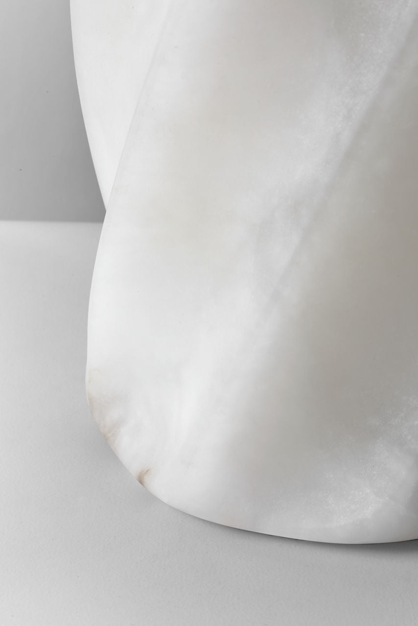 Ripley 25" Torsade Table Lamp | Alabaster | Linen Shade