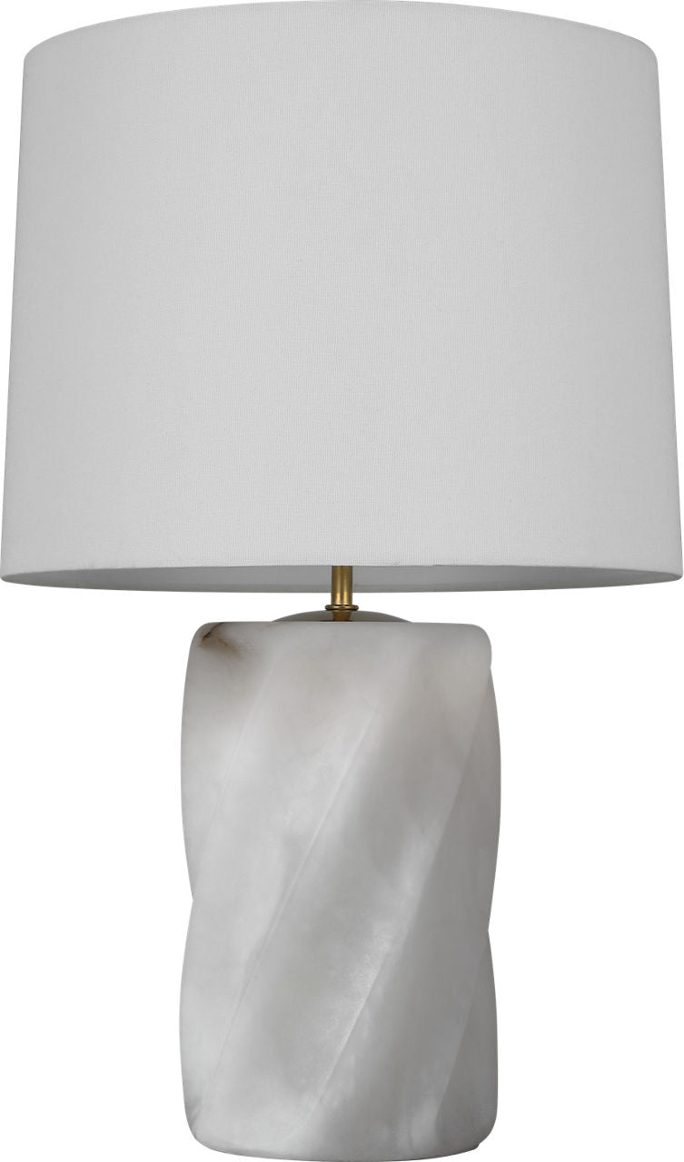 Ripley 25" Torsade Table Lamp | Alabaster | Linen Shade