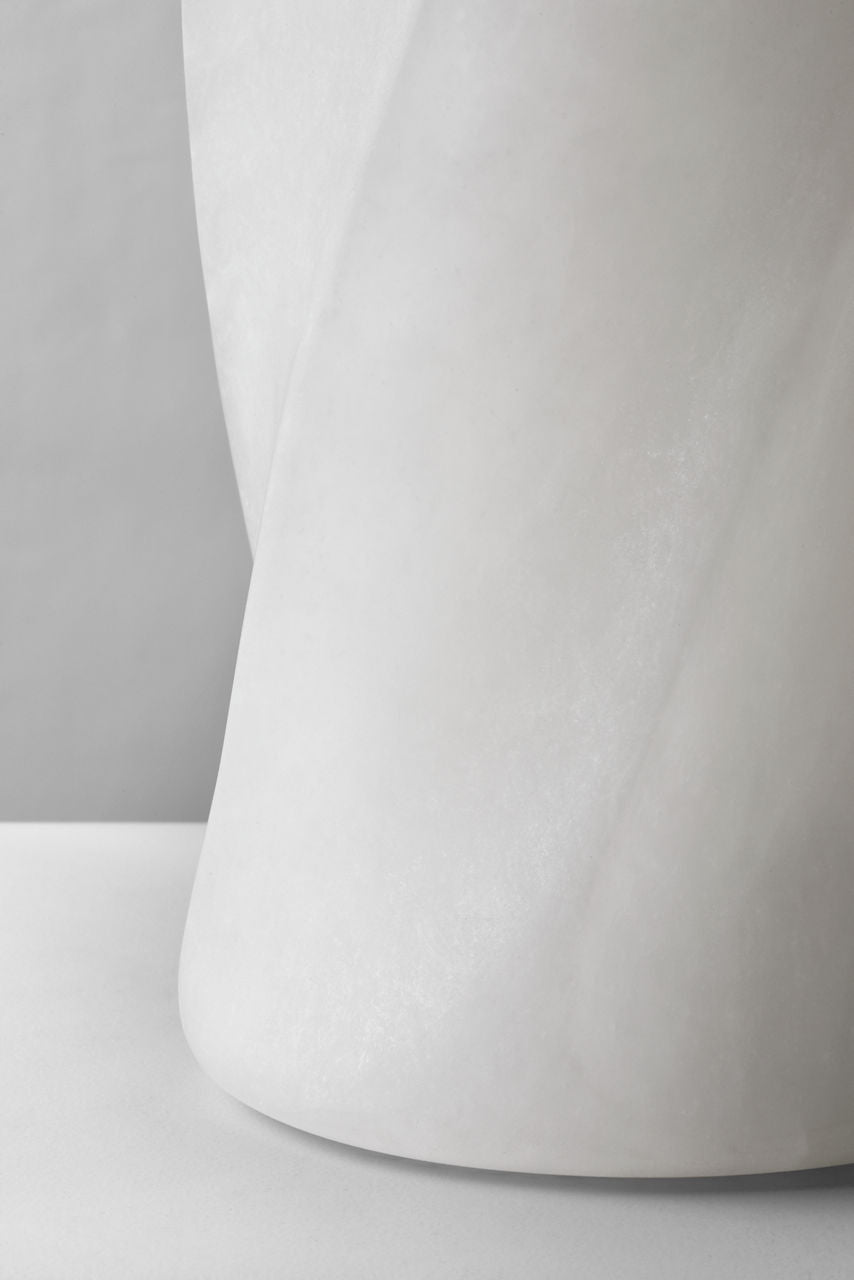 Ripley 29" Torsade Table Lamp | Alabaster | Linen Shade