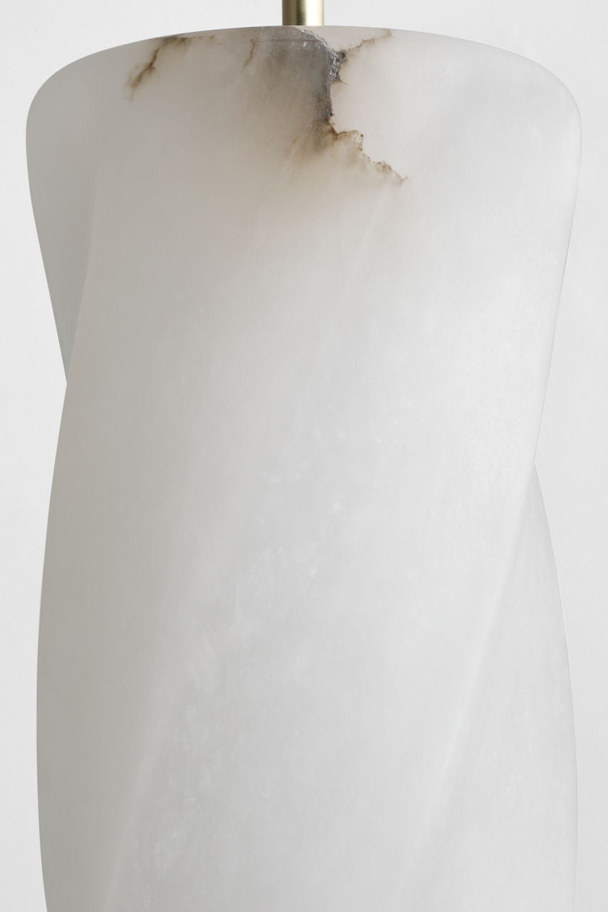 Ripley 29" Torsade Table Lamp | Alabaster | Linen Shade