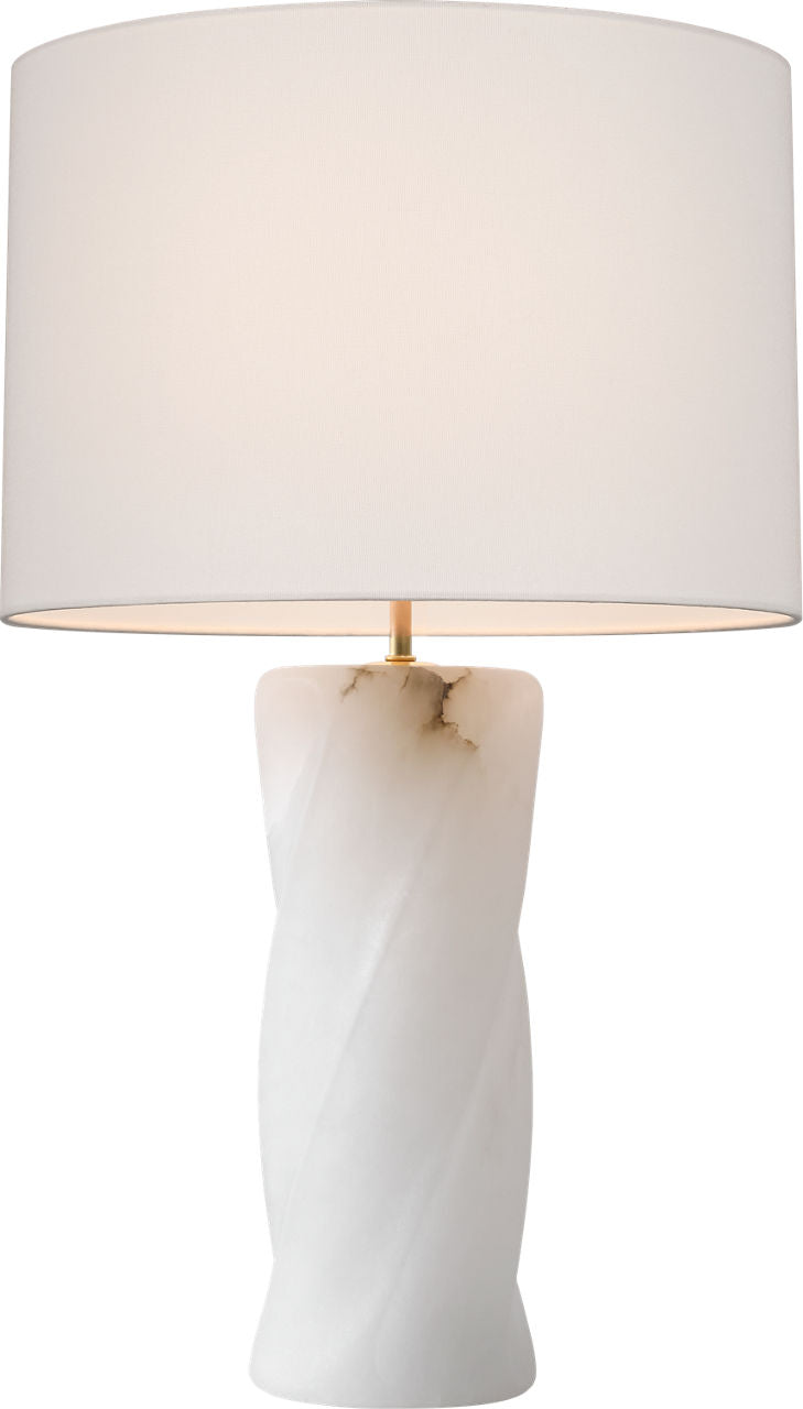 Ripley 29" Torsade Table Lamp | Alabaster | Linen Shade