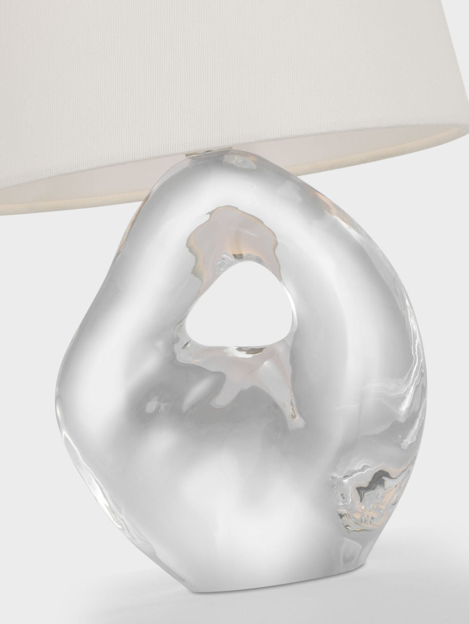 Adria 16" Cordless Table Lamp | Crystal | Linen Shade