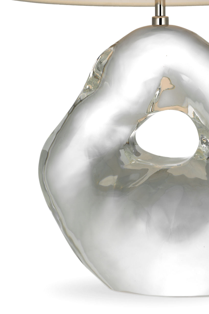 Adria 25" Cordless Table Lamp | Crystal | Linen Shade